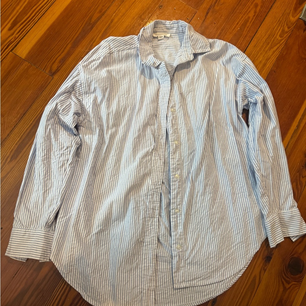 Classic Blue Striped Women’s Shirt